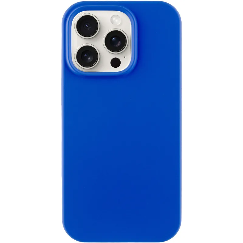 Чехол Silk Full Protective (AA) NO LOGO для Apple iPhone 16 Pro – Синий / Capri Blue. Фото 16 из 18