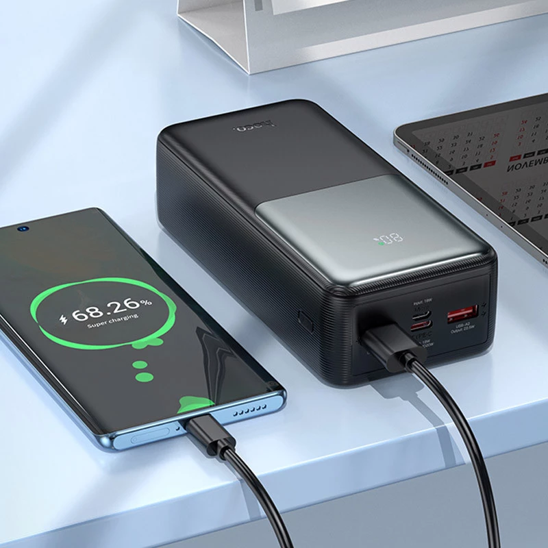 Портативное ЗУ Power Bank Hoco J136B Sirui 22.5W+PD20W 30000 mAh – Black. Фото 4 из 5