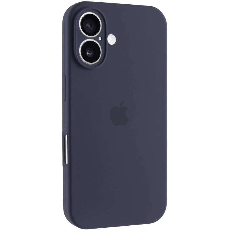 Чохол Silicone Case з захистом камери на Apple iPhone 16 Plus – Темно-синій / Midnight blue. Фото 1 з 7