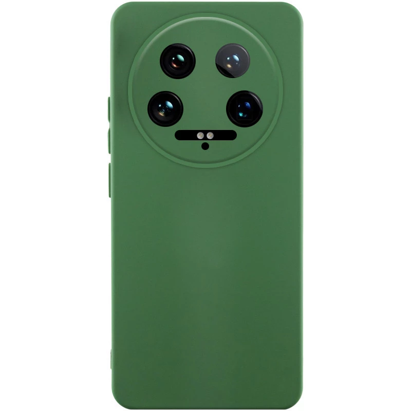 Чохол Silicone Case Lakshmi Plus з закритою камерою на Xiaomi 14 Ultra – Зелений / Dark green. Фото 1 з 3