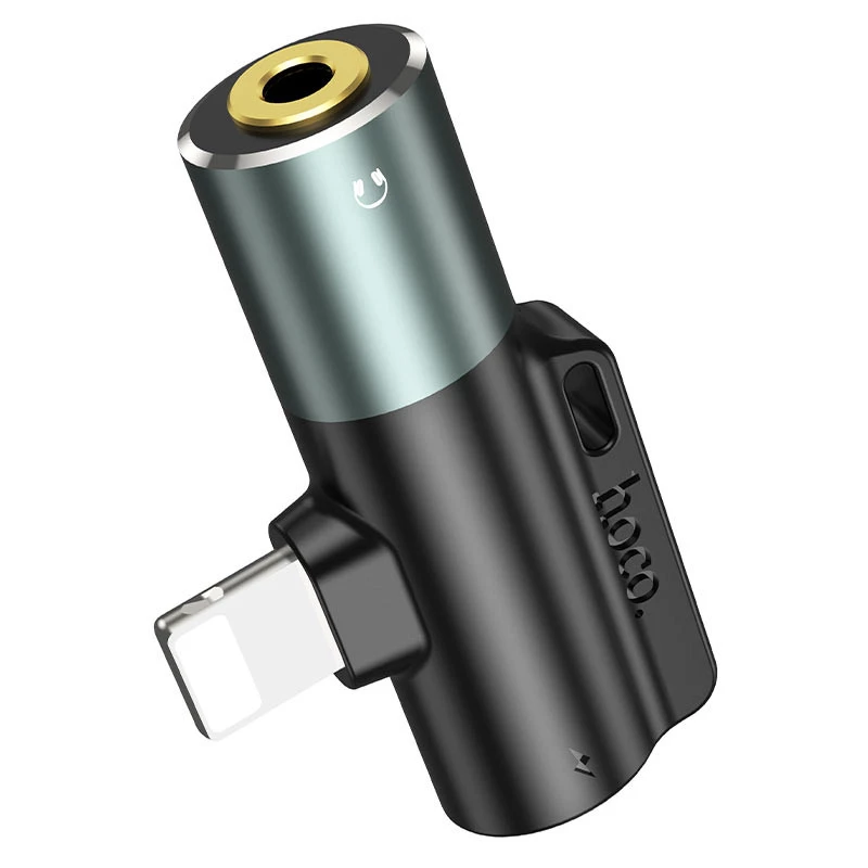 

Перехідник Hoco LS32 3.5 to Lightning AUX (Metal gray)