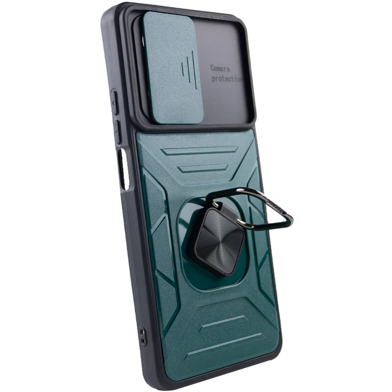 Протиударний чохол Flash зі шторкою для камери та кільцем на Xiaomi 11T / 11T Pro – Green. Фото 5 з 7