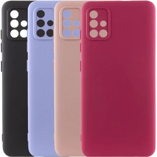 Кольоровий силіконовий чохол GETMAN із закритою камерою для Samsung Galaxy A51