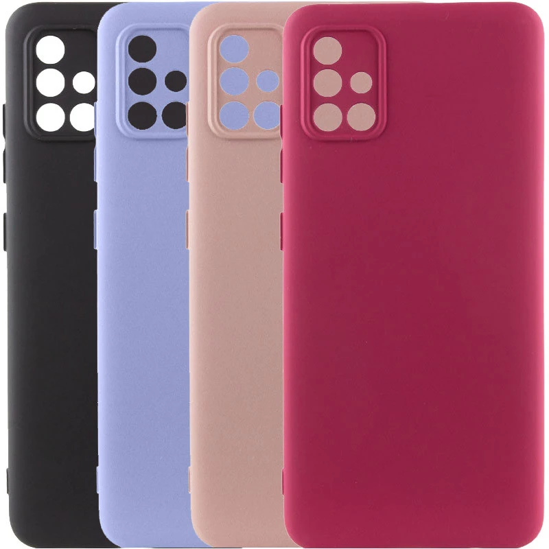 Кольоровий силіконовий чохол GETMAN із закритою камерою для Samsung Galaxy A71 фото 1 з 1