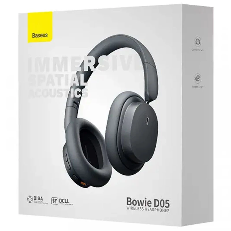 Накладні бездротові навушники Baseus Bowie D05 Wireless Headphones (NGTD02021) – Grey. Фото 8 з 9