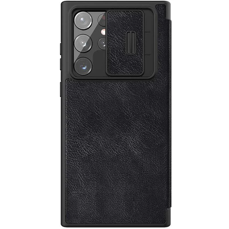 Шкіряний чохол-книжка Nillkin Qin Pro Camshield для Samsung Galaxy S23 Ultra – Чорний. Фото 2 з 5