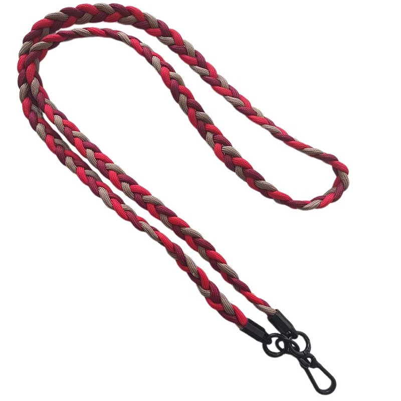 Плетенный шнурок (5мм) 120см – Red / Maroon / Brown. Фото 2 из 3