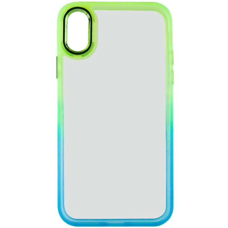 Силіконовий чохол фреш на Apple iPhone XS Max (6.5") – Бірюзовий / Лимонный. Фото 3 з 5