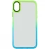 Силіконовий чохол фреш на Apple iPhone XS Max (6.5") – Бірюзовий / Лимонный. Фото 3 з 5