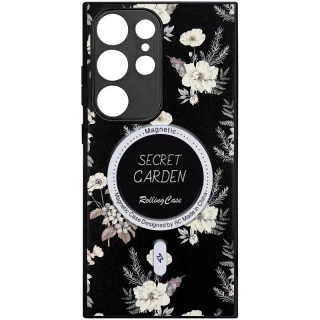 TPU+PC чехол Secret Garden with MagFit для Samsung Galaxy S24 Ultra — Black