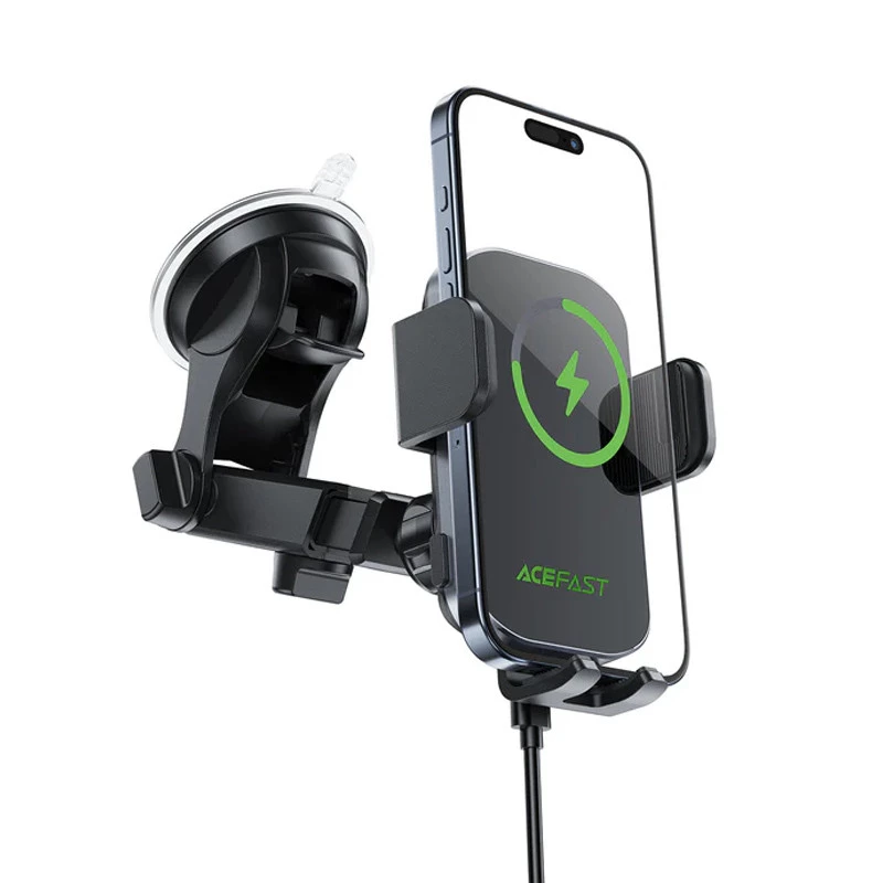 Автотримач з БЗП Acefast D53 with Electric Clamp for Dashboard – Black. Фото 2 з 7