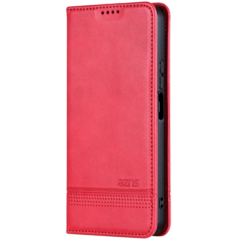 Шкіряний чохол-книжка AZNS Classic series для Xiaomi Redmi 15 (EU) – Red. Фото 1 з 4