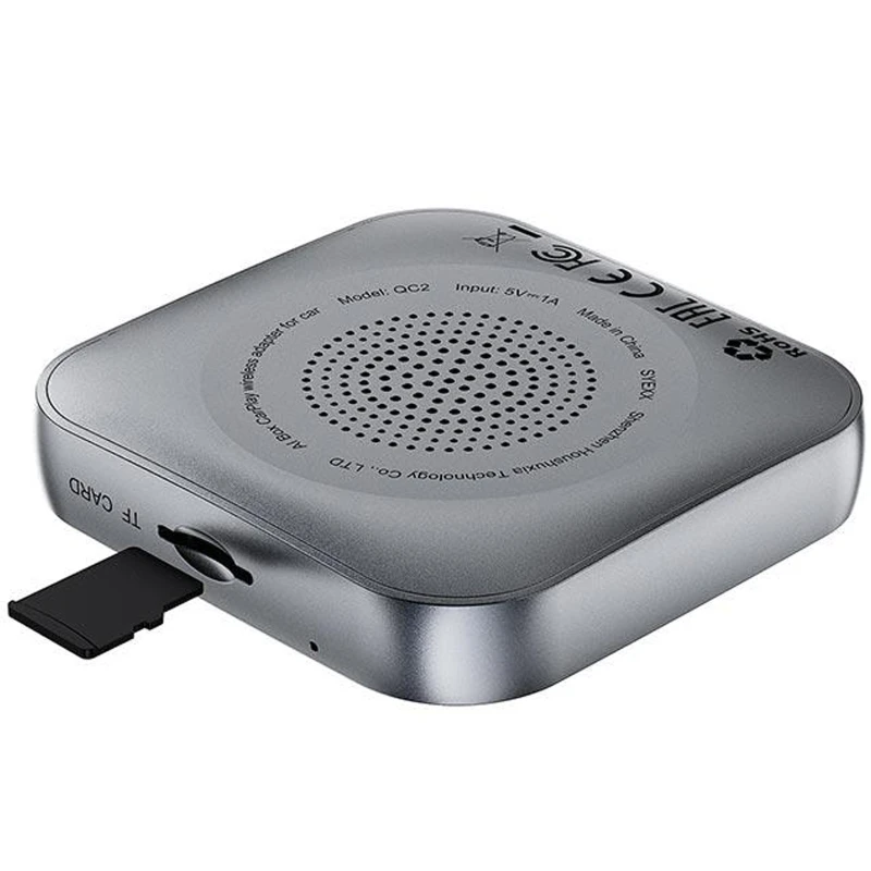 Адаптер Acefast QC2 AI Box car wireless CarPlay/Android Auto – Metal gray. Фото 4 з 5