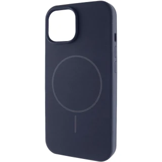 Чохол Silk Full Protective (AA) NO LOGO with Magnetic Fit для Apple iPhone 15 (6.1") — Темно-синій / Midnight blue
