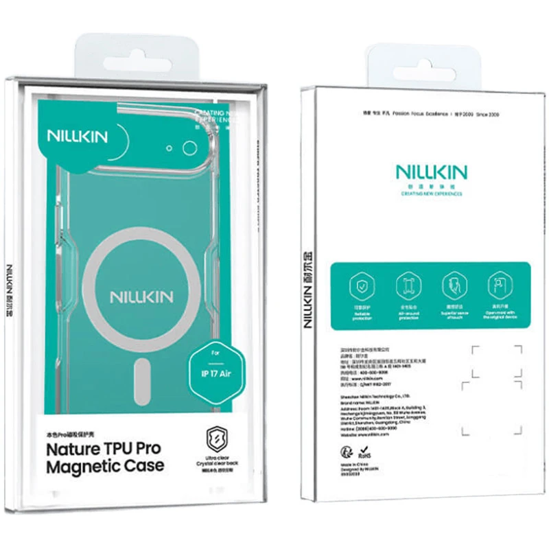 TPU чехол Nillkin Nature Pro с MagSafe для Apple iPhone 17 Air (6.5") – Бесцветный (прозрачный). Фото 6 TPU чехол Nillkin Nature Pro с MagSafe для Apple iPhone 17 Air (6.5") – Бесцветный (прозрачный). Фото 6 из 6