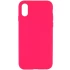 Чехол с закрытым низом Silicone Case для Apple iPhone X (5.8") – Розовый / Barbie pink. Фото 1 из 1