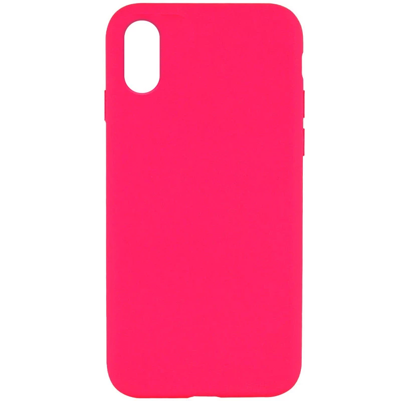 Чехол с закрытым низом Silicone Case для Apple iPhone XS (5.8") – Розовый / Barbie pink. Фото 1 из 1