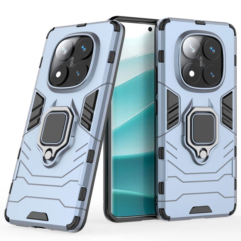 Протиударний чохол Transformer з кільцем на Xiaomi Redmi Note 14 Pro 4G – Сірий / Metal slate. Фото 2 з 5