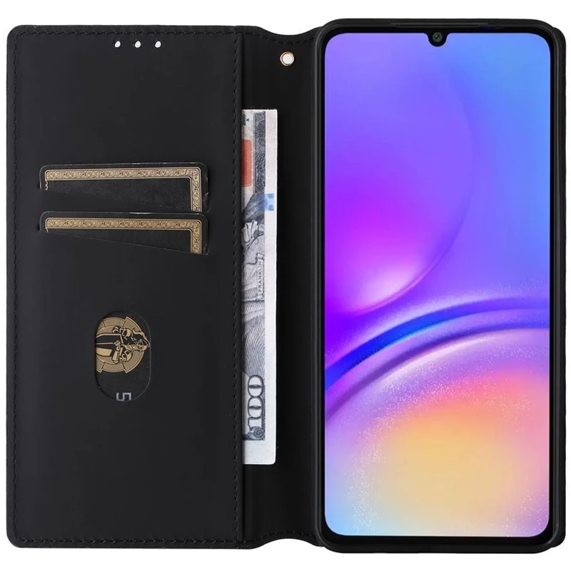 Кожаный чехол-книжка Rhombus Book для Samsung Galaxy A57 5G – Black. Фото 3 из 5