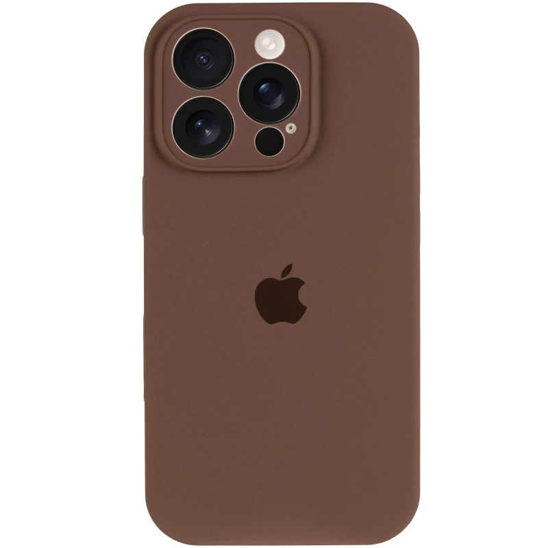 Чохол Silicone Case з захистом камери на Apple iPhone 15 Pro Max (6.7") – Коричневий / Brown. Фото 3 з 7