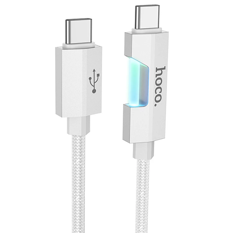 

Дата кабель Hoco U123 Regent colorful 60W Type-C to Type-C (1.2m) (Gray)