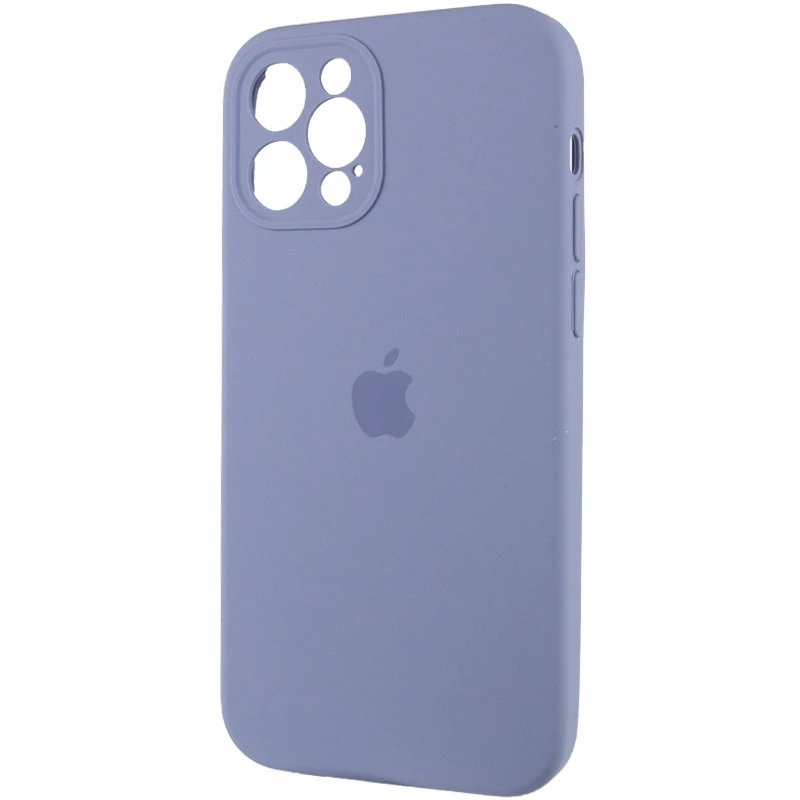 Чехол Silicone Case с защитой камеры для Apple iPhone 12 Pro (6.1") – Серый / Lavender Gray. Фото 4 из 7