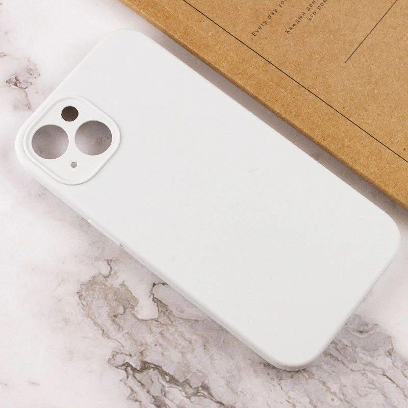Чохол Silk Full Camera Protective (AA) NO LOGO для Apple iPhone 15 (6.1") – Білий / White. Фото 3 з 3