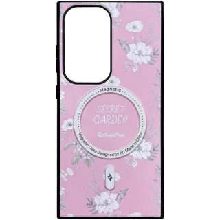 TPU+PC чохол Secret Garden with MagFit для Samsung Galaxy S23 FE — Pink