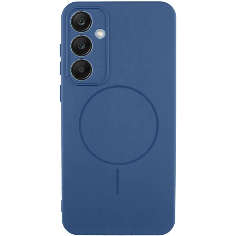 Силіконовий чохол Lakshmi MagFit з захистом камери для Samsung Galaxy S24 FE – Синій / Navy blue. Фото 1 з 6