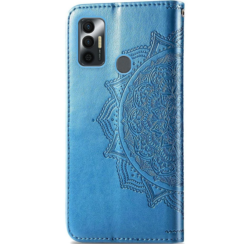 Шкіряний чохол-книжка Art Case з візитницею для TECNO Spark 7 – Синій. Фото 3 з 5