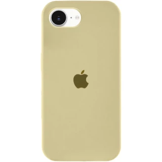 Чохол Silicone Case з закритим низом на Apple iPhone 16e (6.1") — Жовтий / Mellow Yellow