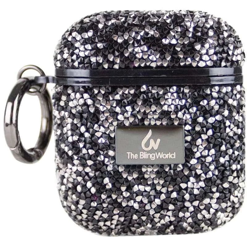 TPU чохол Bling World Rock Diamond для навушників AirPods 1/2 – Чорний. Фото 2 з 9