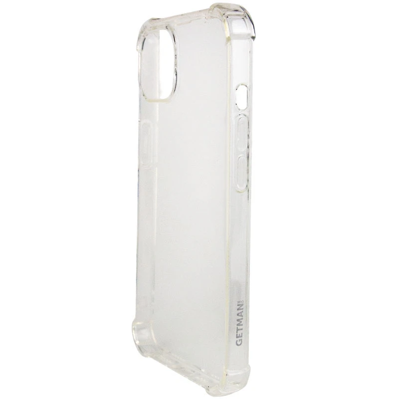 Ультратонкий силіконовий чохол GETMAN з критими бортами на Apple iPhone 14 (6.1") – Безбарвний (прозорий). Фото 5 з 15