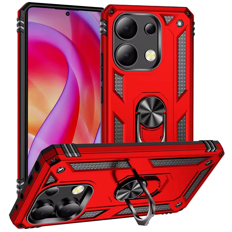 

Протиударний чохол Serge Ring з кільцем на Xiaomi Redmi Note 13 Pro 5G (Червоний)