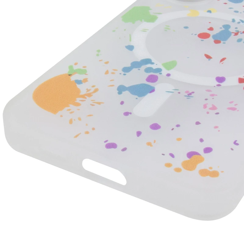 Чехол абстракция рисования с MagSafe для Samsung Galaxy S24 FE – White. Фото 6 из 6