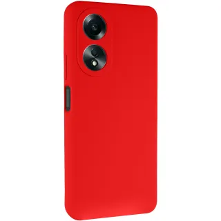 Чехол Silicone Case Lakshmi Premium з закритою камерою на Oppo A58 4G — Красный / Red