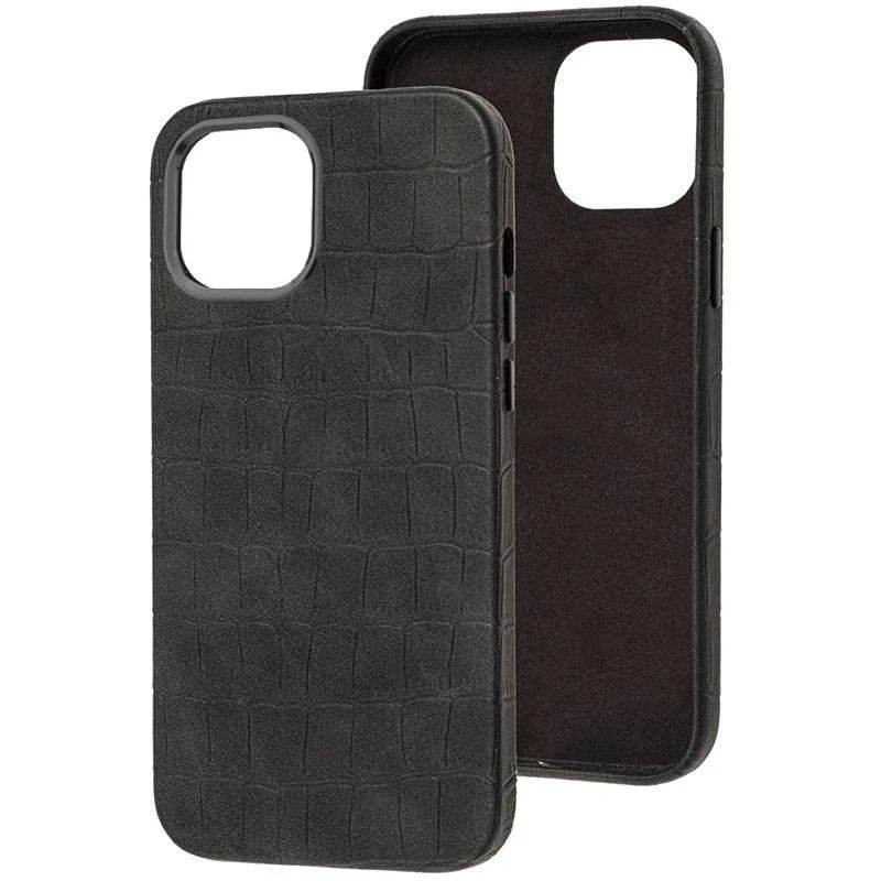 

Кожаный чехол Croco для Apple iPhone 14 Plus (6.7") (Black)