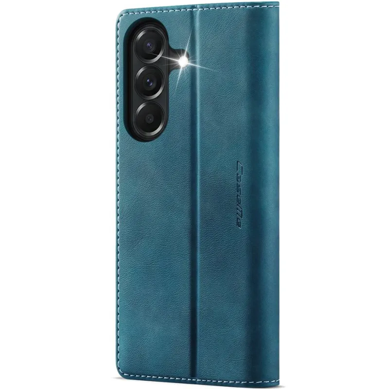 Шкіряний чохол-книжка CaseMe Velvet Matte для Samsung Galaxy S26 FE – Green. Фото 3 з 5