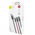 Дата кабель Baseus Three Primary Colors 3-in-1 (0.3m) – Чорний. Фото 6 з 6