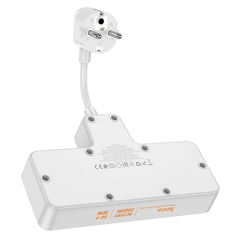 МЗП Hoco AC12A Reise (PD30W/1C3A) +Socket – White. Фото 4 з 6