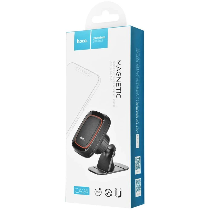 Автотримач магнітний Hoco CA24 – Чорний. Фото 2 з 8