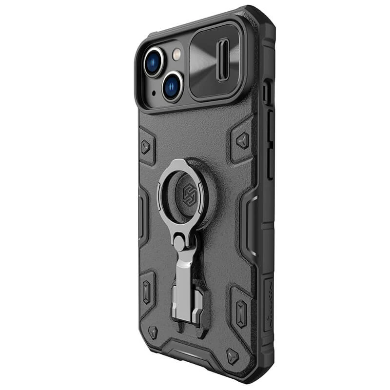TPU+PC чохол Nillkin CamShield Armor Pro (шторка для камери) на Apple iPhone 14 (6.1") – Чорний. Фото 4 з 7