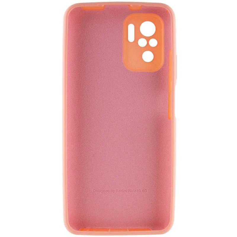 Чохол Silicone Case з закритим низом та захистом камери на Xiaomi Redmi Note 10 / Note 10s – Рожевий / Pudra. Фото 2 з 4
