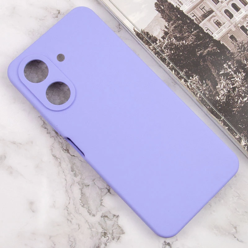 Цветной силиконовый чехол GETMAN для Xiaomi Poco C65 – Сиреневый / Dasheen. Фото 6 из 11