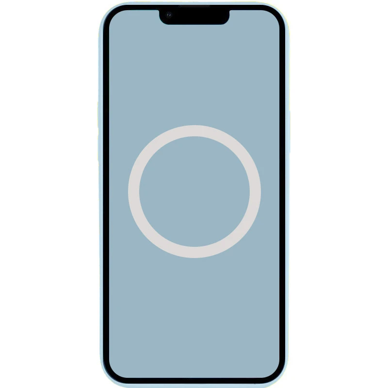 Чехол Silicone case (AAA) with Magsafe and Animation для Apple iPhone 13 (6.1") – Голубой / Blue Fog. Фото 3 из 3
