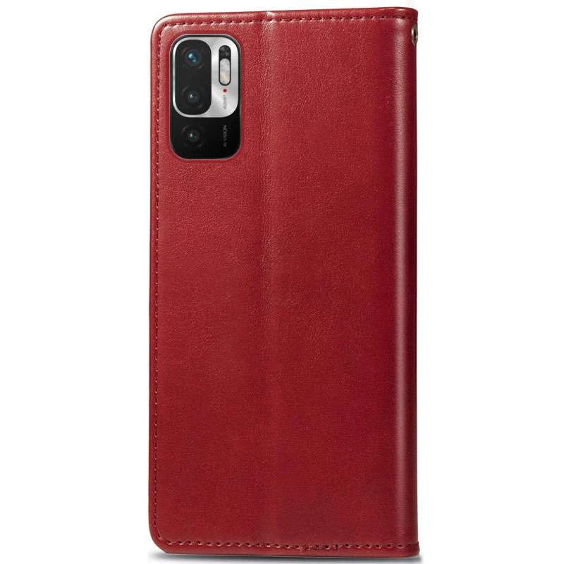 Чохол-книжка GETMAN галант на Xiaomi Redmi Note 10 5G – Червоний. Фото 3 з 5