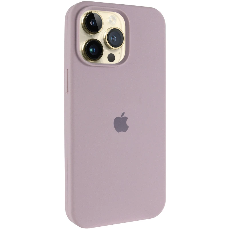 Чохол Silicone Case (AA) Logo with MagSafe для Apple iPhone 16 – Сірий / Lavender. Фото 2 з 6