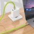 Дата кабель-шнурок Hoco GH7 Elegant Type-C to Type-C (1.8m) – Fluorescent Green. Фото 4 з 5
