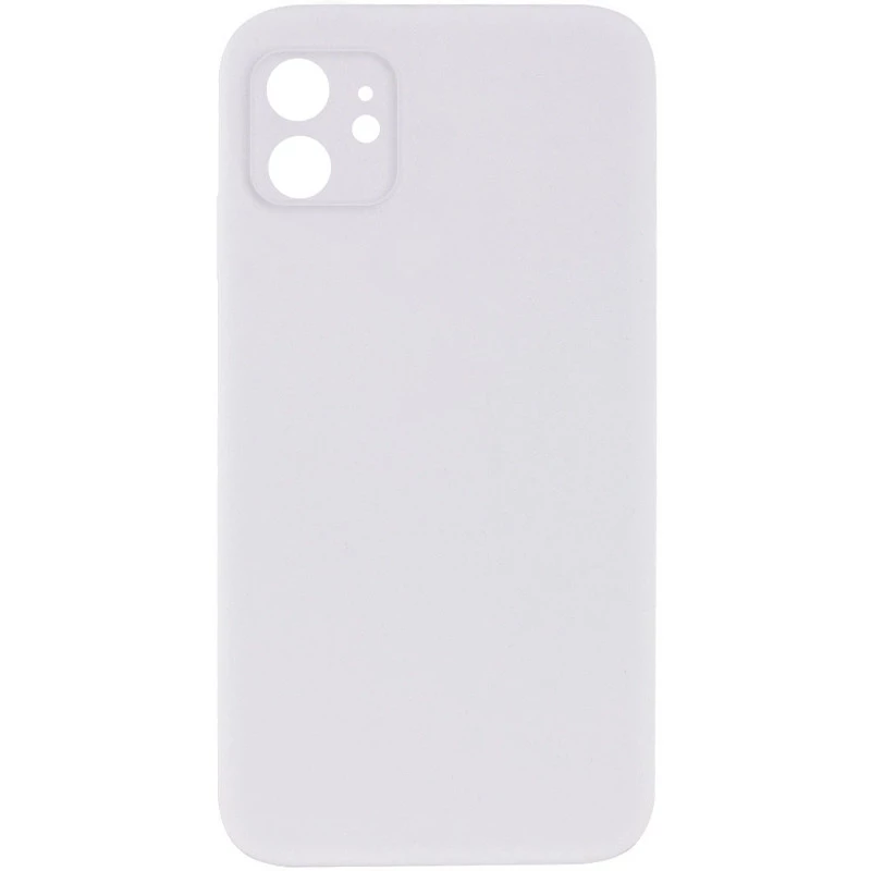 Чехол Silicone Case Square L с защитой камеры для Apple iPhone 11 (6.1") – Белый / White. Фото 1 из 3