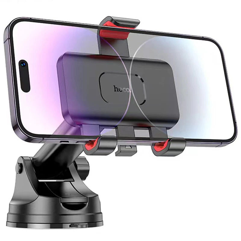 

Автотримач Hoco H22 Dragon automatic clamping (center console) (Red and black)